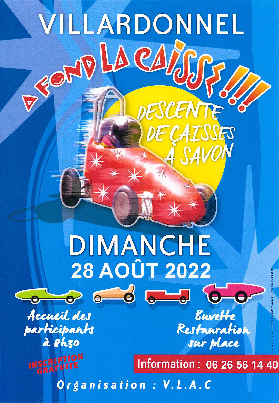 Affiche 2022 de la Course de Caisses à Savon de Villardonnel