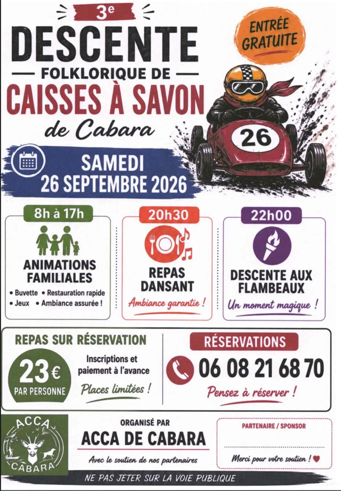 Affiche de Course de caisses à savon de Cabara