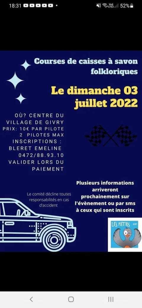 Affiche de Course de caisses à savon