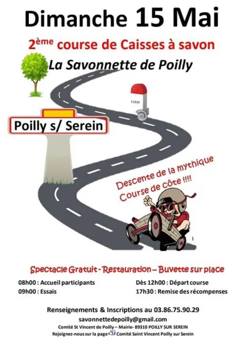 Affiche de 2e Course de caisses à savon de Poilly-sur-Serein