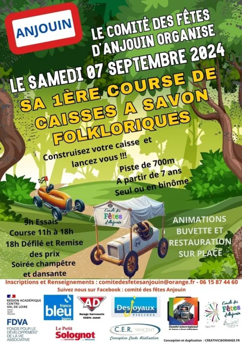 Affiche de 1re Course de caisses à savon d’Anjouin