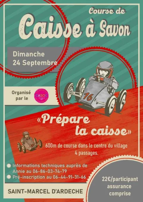 Affiche de Course de caisses à savon de Saint-Marcel-d'Ardèche