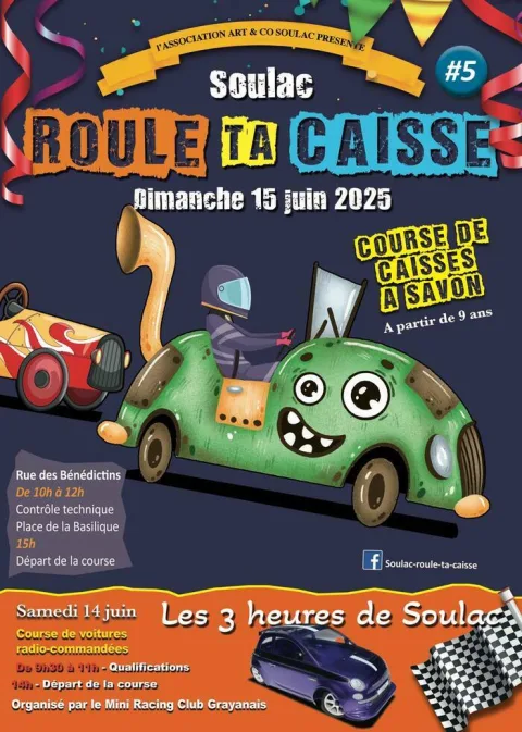 Affiche de Course de caisses à savon de Soulac-sur-Mer