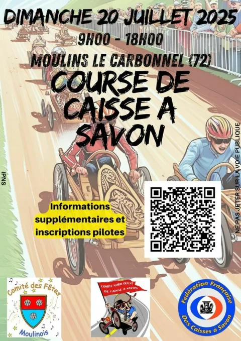 Affiche de Course de caisses à savon de Moulins-le-Carbonnel