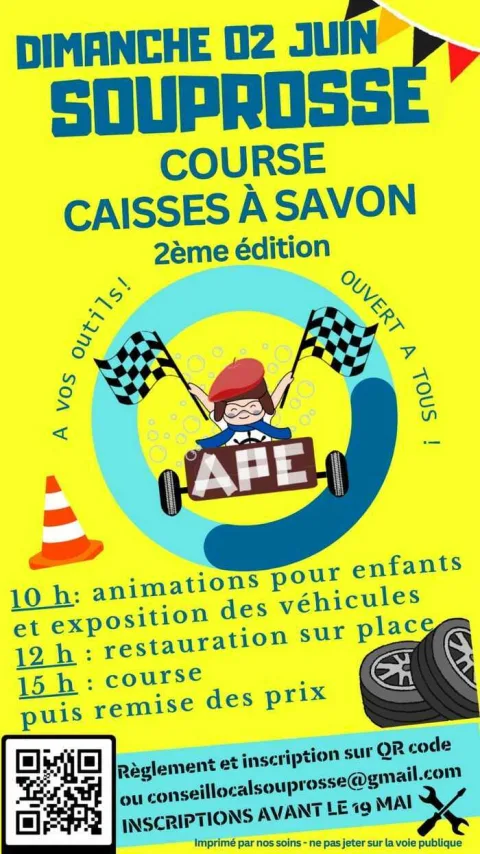 Affiche de Course de caisses à savon folklorique de Souprosse