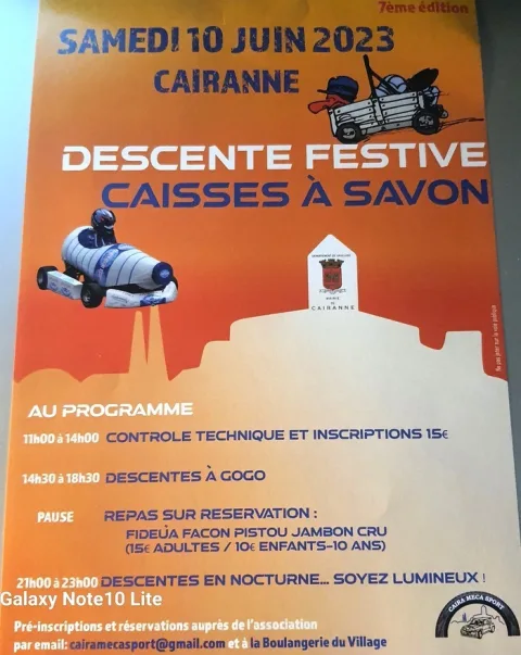 Affiche de Course de caisses à savon de Cairanne