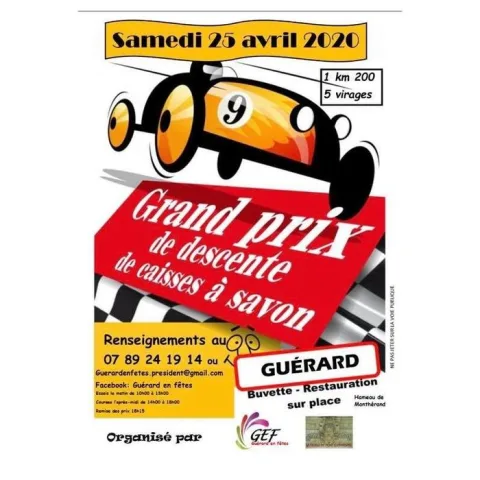Affiche de Grand Prix de descente de caisses à savon – Guérard