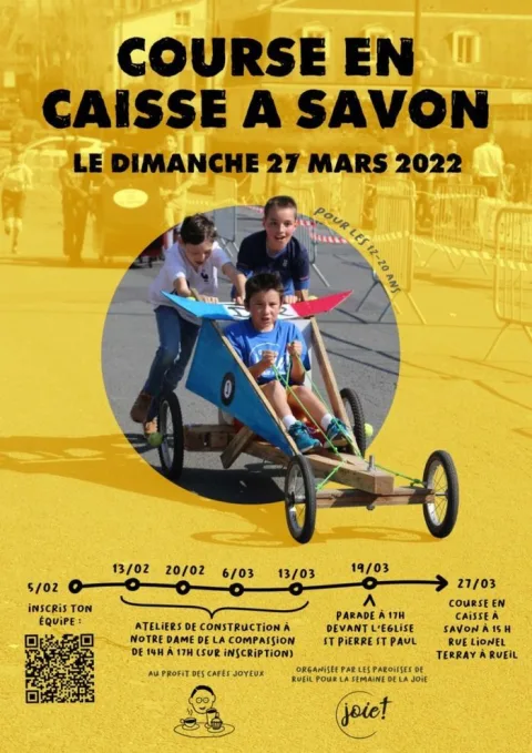 Affiche de Course solidaire en caisse à savon – Rueil-Malmaison