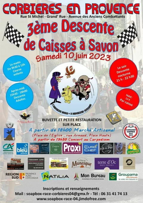 Affiche de Course de caisses à savon de Corbières-en-Provence