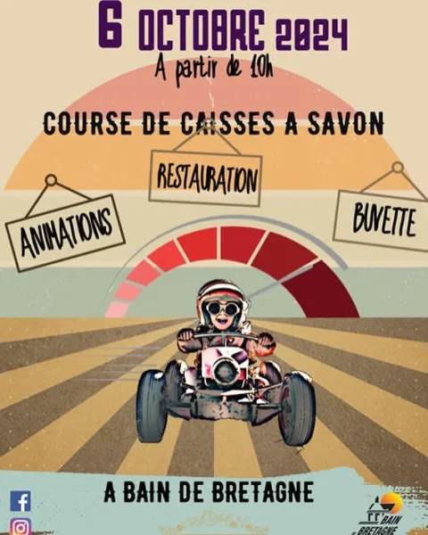 Affiche de Course de caisses à savon de Bain-de-Bretagne