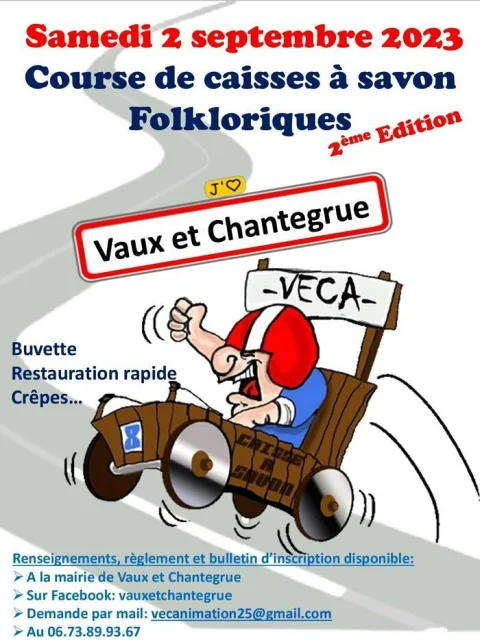 Affiche de Course de caisses à savon de Vaux-et-Chantegrue