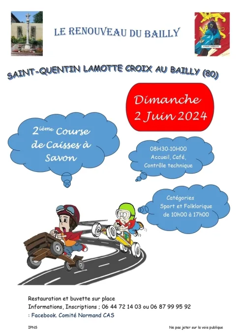 Affiche de Course de caisses à savon de Saint-Quentin-la-Motte-Croix-au-Bailly