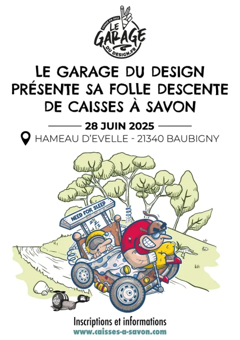 Affiche de La 2e édition des Caisses à Savon du Garage du Design est lancée ! – Baubigny