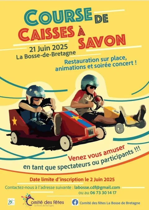 Affiche de Course de caisses à savon de La Bosse-de-Bretagne