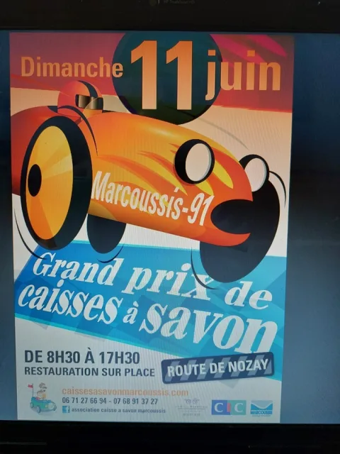 Affiche de Grand prix de caisses à savon à MARCOUSSIS (91) – Nozay