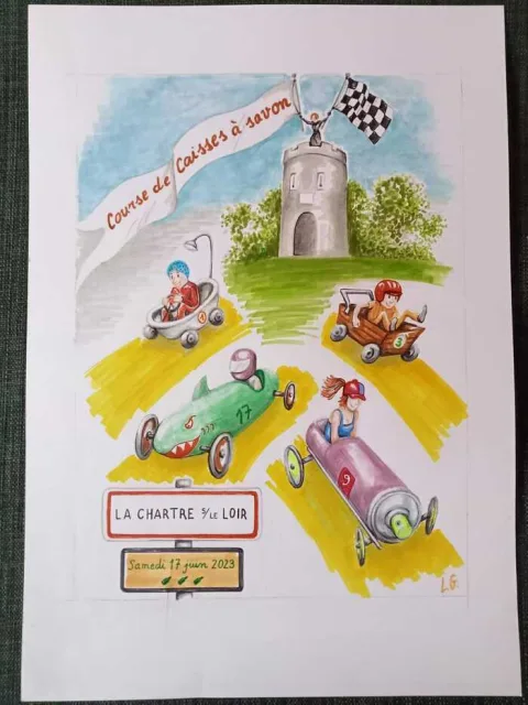 Affiche de Course de caisses à savon de La Chartre-sur-le-Loir
