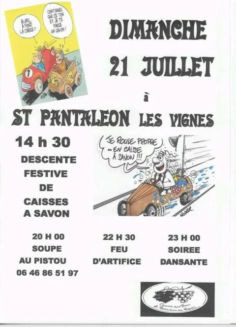 Affiche de Course de caisses à savon de Saint-Pantaléon-les-Vignes