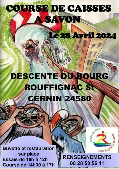 Affiche de Course de caisses à savon de Rouffignac-Saint-Cernin-de-Reilhac