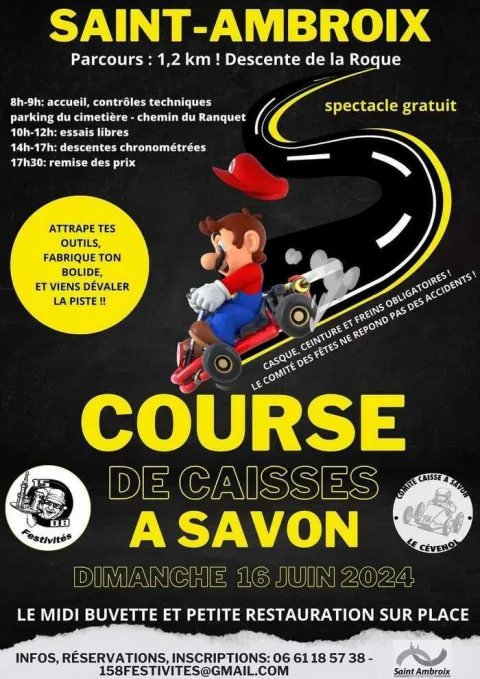 Affiche de Course de caisses à savon de Saint-Ambroix