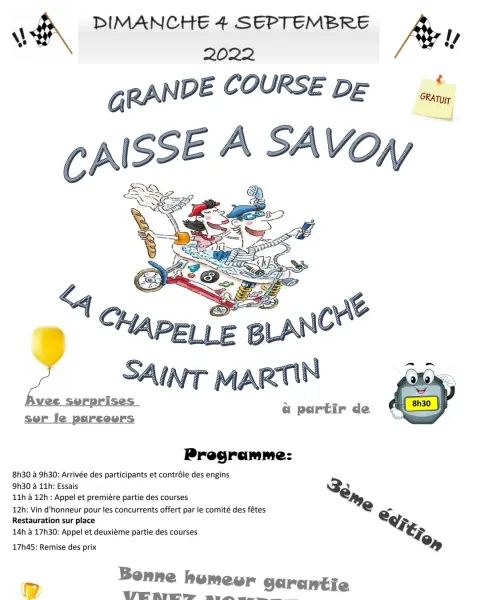 Affiche de Course de caisses à savon de La Chapelle-Blanche-Saint-Martin