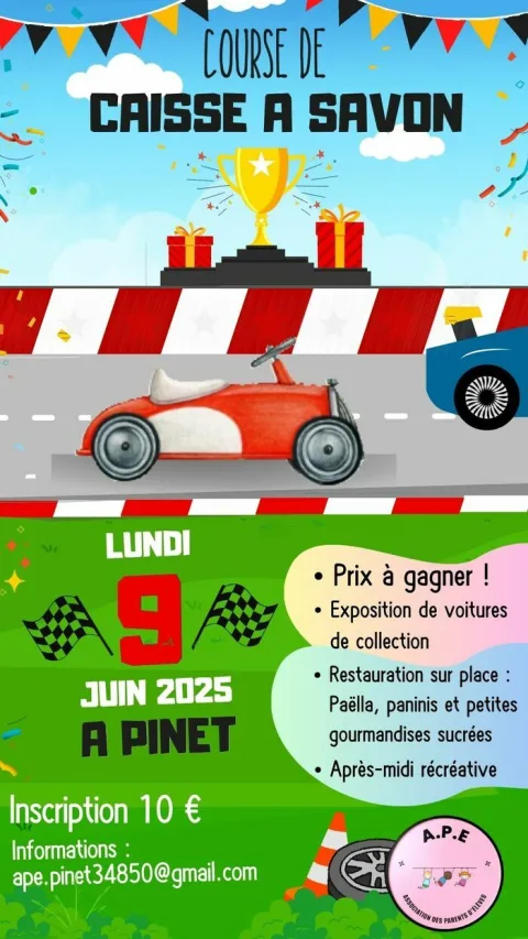 Affiche de Course de caisses à savon de Pinet