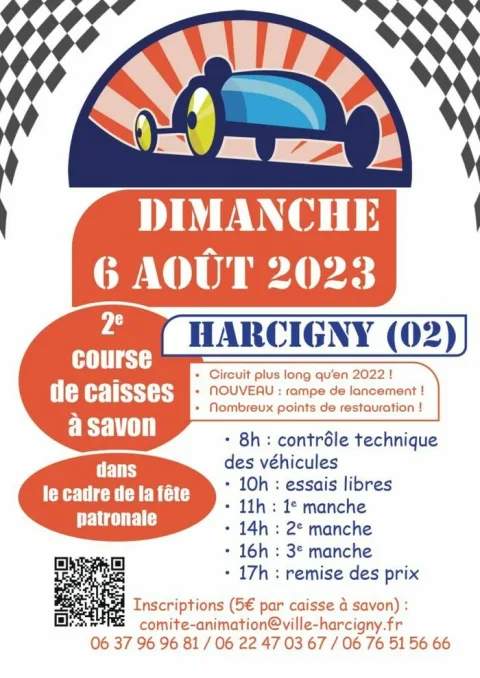 Affiche de 2e Course de Caisses à Savon - Harcigny (02 - Aisne)