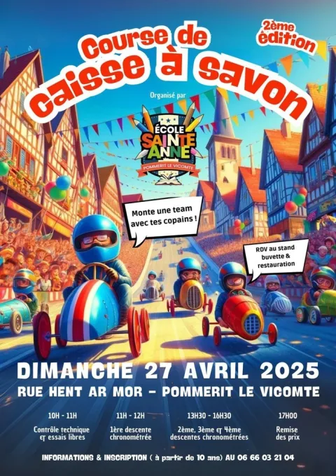 Affiche de Course de caisses à savon de Pommerit-le-Vicomte