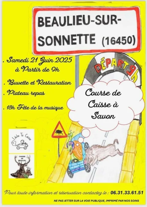 Affiche de Course de caisses à savon de Beaulieu-sur-Sonnette