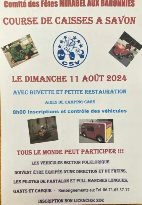 Affiche de Course de caisses à savon de Mirabel-aux-Baronnies