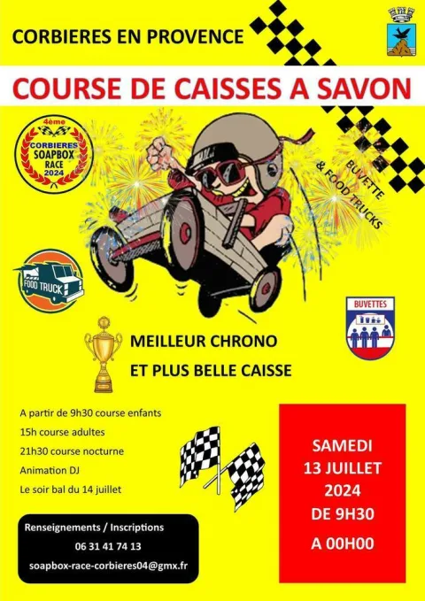Affiche de Course de caisses à savon de Corbières-en-Provence