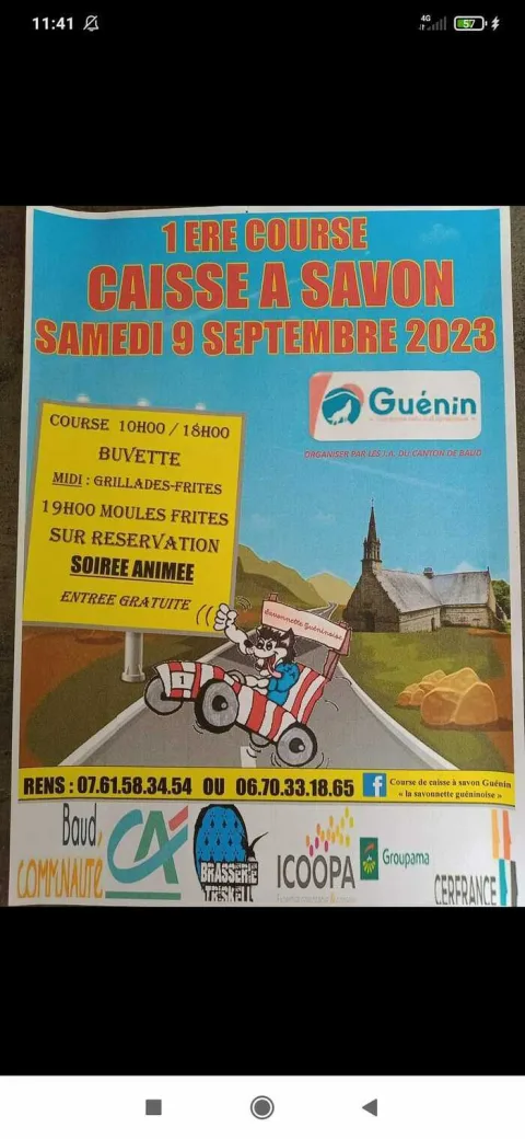 Affiche de Course de caisses à savon de Guénin