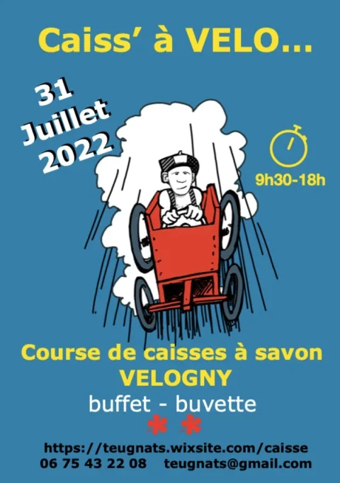 Affiche de Course de caisses à savon Velogny 21350 le 31 juillet
