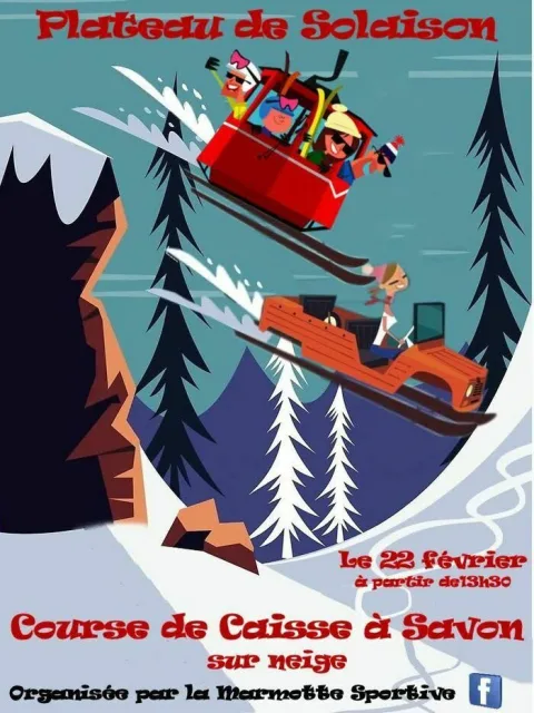 Affiche de Course de caisses à savon sur neige – Annecy