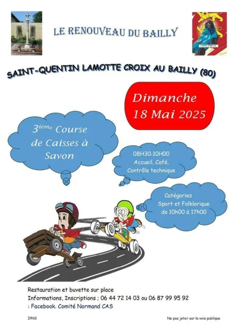 Affiche de Course de caisses à savon de Saint-Quentin-la-Motte-Croix-au-Bailly