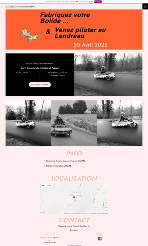 Affiche de 1re Course de caisses à savon du Landreau