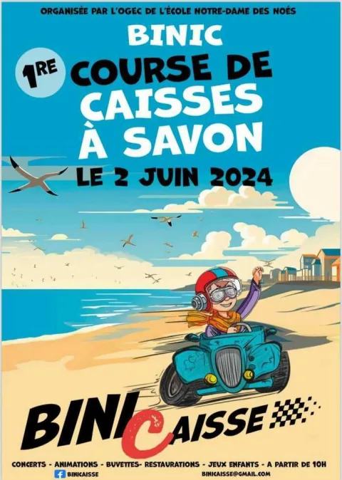 Affiche de Course de caisses à savon de Binic-Étables-sur-Mer