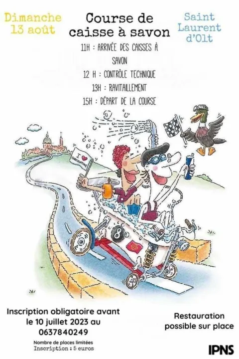 Affiche de Course de caisses à savon de Saint-Laurent-d'Olt