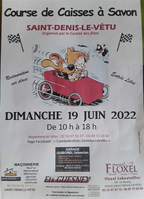 Affiche de Course de caisses à savon de Saint-Denis-le-Vêtu