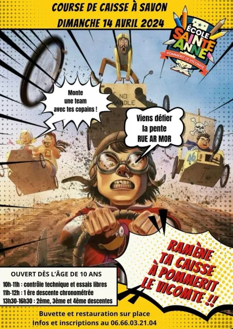 Affiche de Course de caisses à savon de Pommerit-le-Vicomte