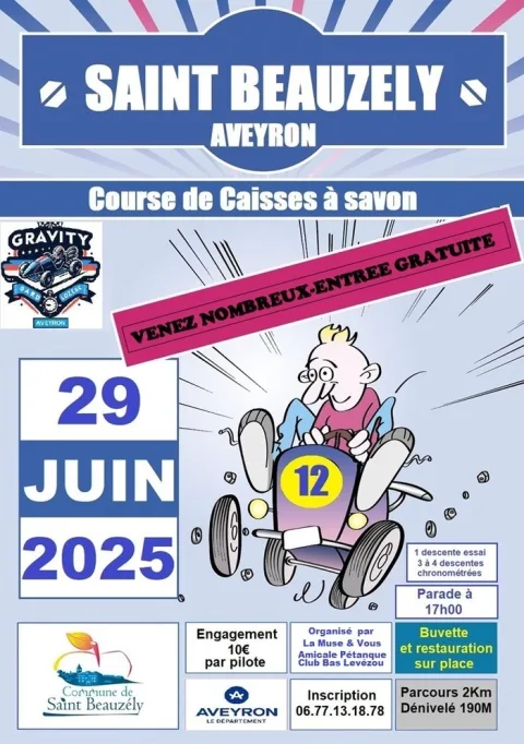 Affiche de Course de caisses à savon de Saint-Beauzély