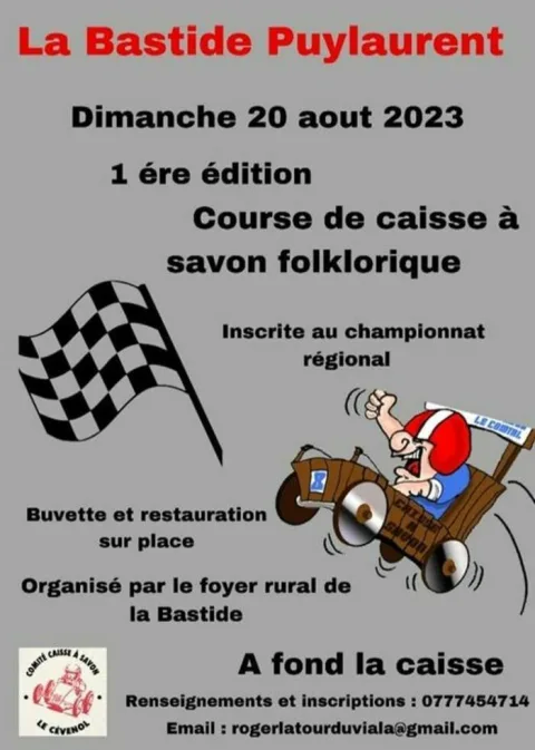 Affiche de Course de caisses à savon de La Bastide-Puylaurent