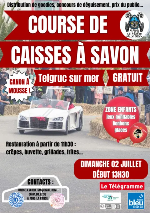 Affiche de Course de caisse à savon dans le Finistère – Telgruc-sur-Mer