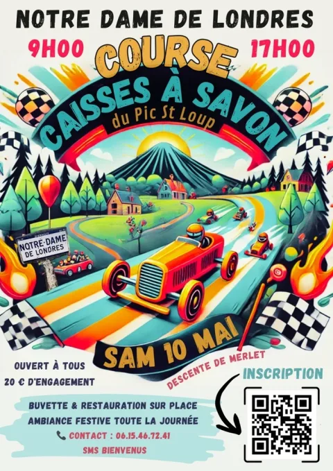 Affiche de Course de caisses à savon de Notre-Dame-de-Londres