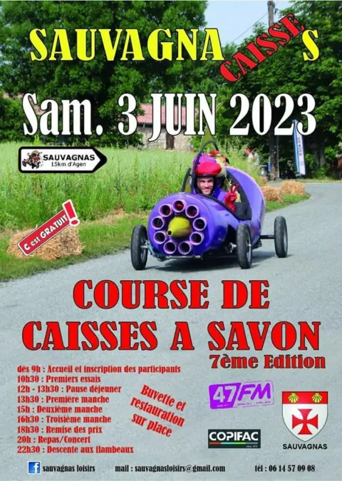 Affiche de Course de caisses à savon de Sauvagnas