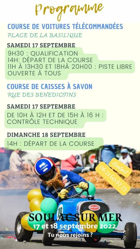 Affiche de Course de caisses à savon de Soulac-sur-Mer