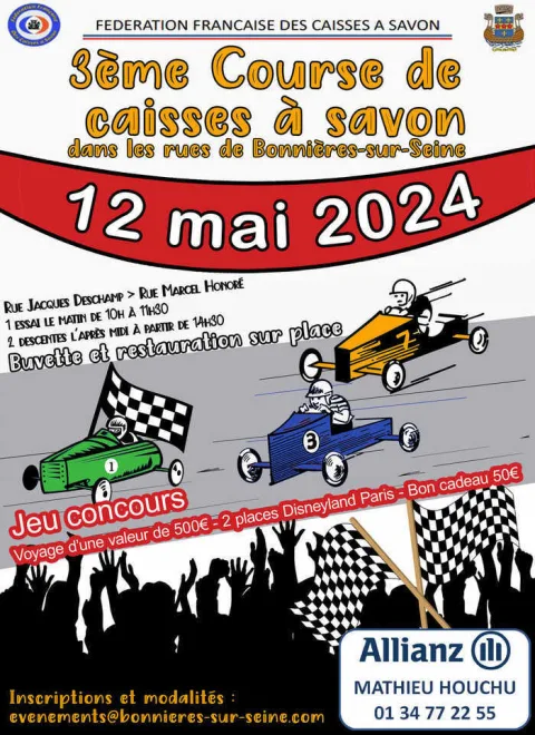Affiche de Course de caisses à savon de Bonnières-sur-Seine