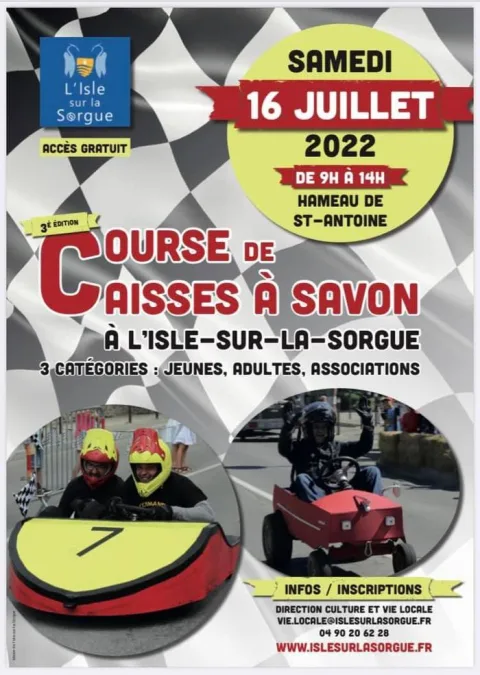 Affiche de Course de caisses à savon de L'Isle-sur-la-Sorgue