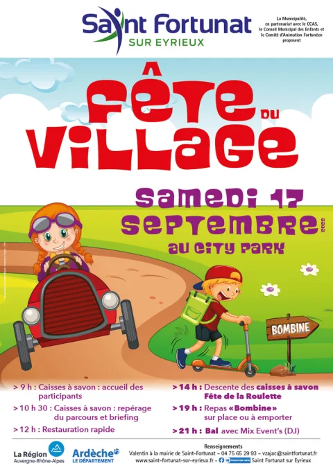 Affiche de Course de caisses à savon de Saint-Fortunat-sur-Eyrieux