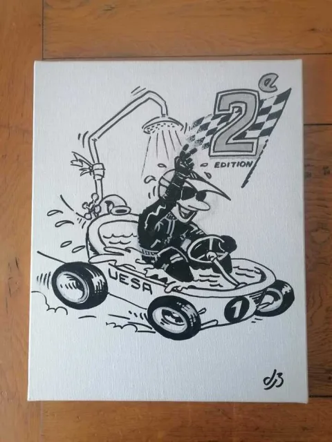 Affiche de 14 mai . la 2e édition de courses de caisses à savon à Saint-Avé (Morbihan) près de Vannes. organisée par l'UESA