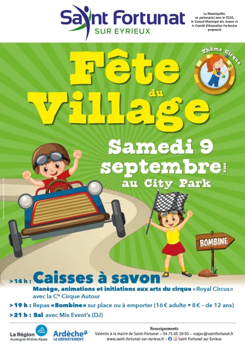 Affiche de Course de caisses à savon de Saint-Fortunat-sur-Eyrieux